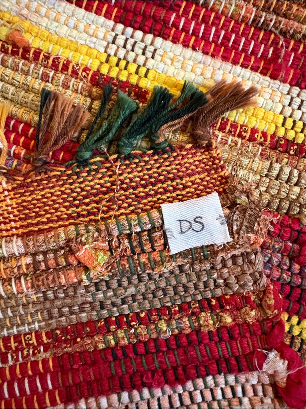 Handwoven Multicolor Rag Rug - Picture 6 of 8